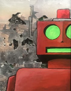 anthony contini red robot painting