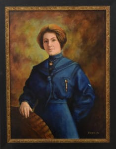 ed steffeck portrait painting of edwardian area lady