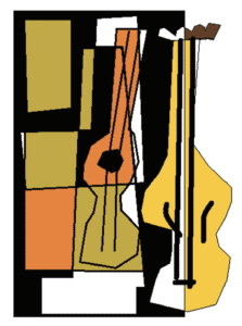 Cello abstract art by Steve Muhs