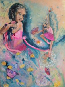girl and ballet dancer artwork by sarah andreas