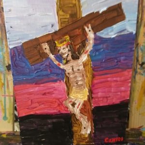 Patrick Conidi painting of Jesus on the cross
